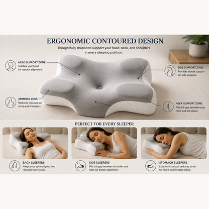 Alignora™ Ergonomic Memory Foam Pillow